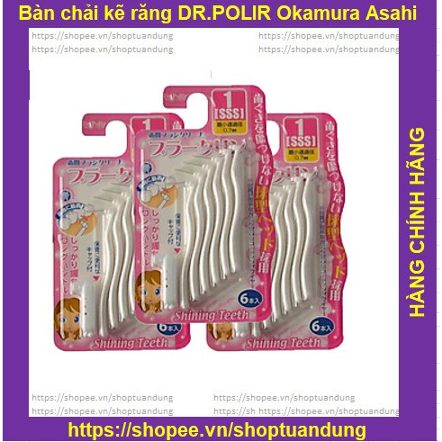 Bàn chải kẻ răng dành cho người niềng răng Okamura dang L