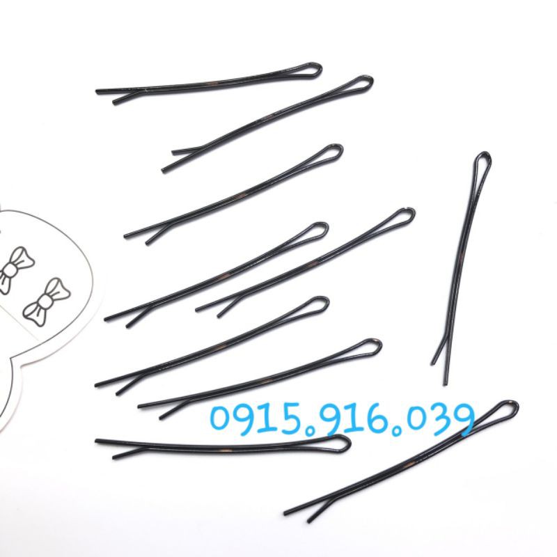 SET 10 KẸP TĂM ĐEN, Kẹp Gim Tăm Cứng Chữ Y Dùng Cho Makeup Làm Tóc