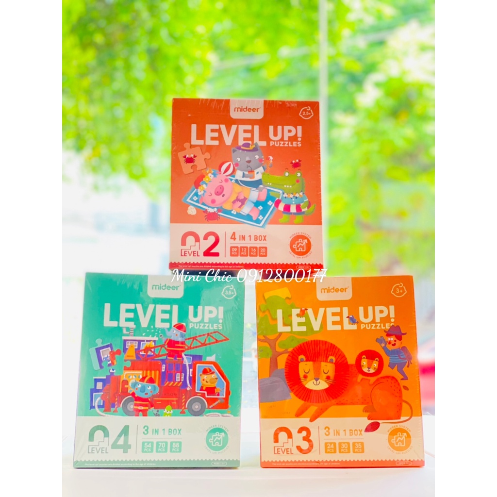 Xếp hình 7 cấp độ Level up Mideer