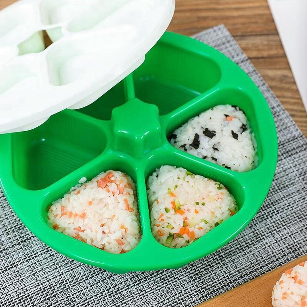 Khuôn Làm Sushi 6 Ngăn Bằng Nhựa Không Dính Kiểu Nhật Bản