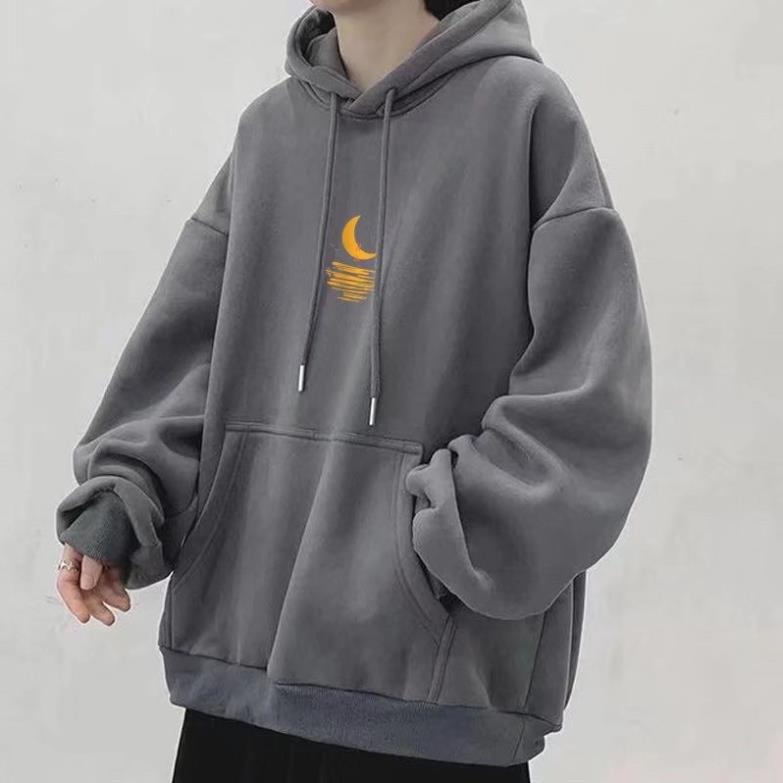Áo Nỉ Hoodie Nam Nữ Form Rộng Unisex In Hình Mặt Trăng M2