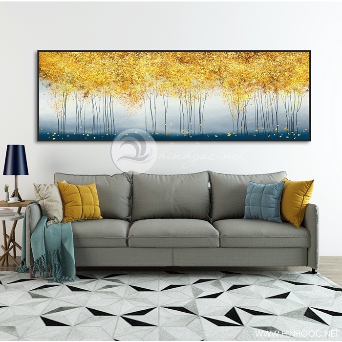 B24 Tranh Treo Tường Phòng Ngủ/ Phòng Khách/ Đầu Giường Nhà Nghỉ Khách Sạn Lá rẻ quạt dải vân/ Hươu Sao