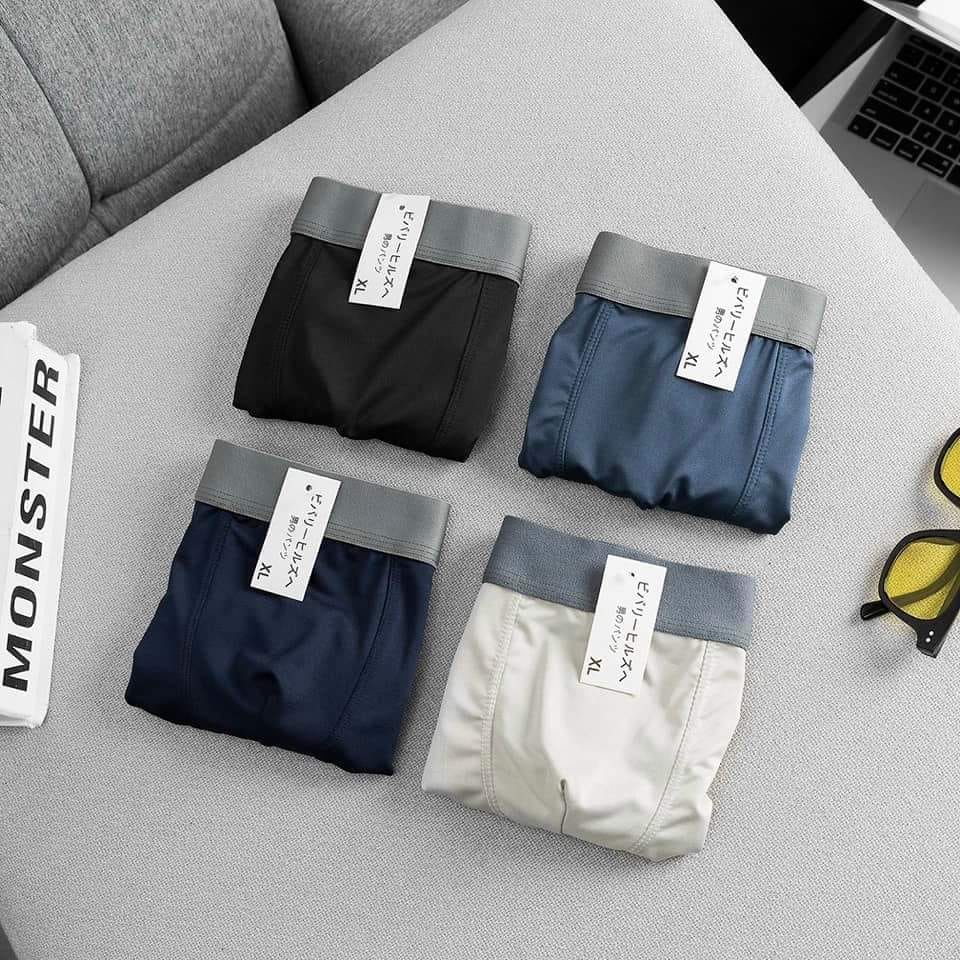 [ Free Ship ] Combo 4 Quần sịp quần lót nam thun lạnh cao cấp siêu nhẹ tặng kèm tất chân - Tomhoway