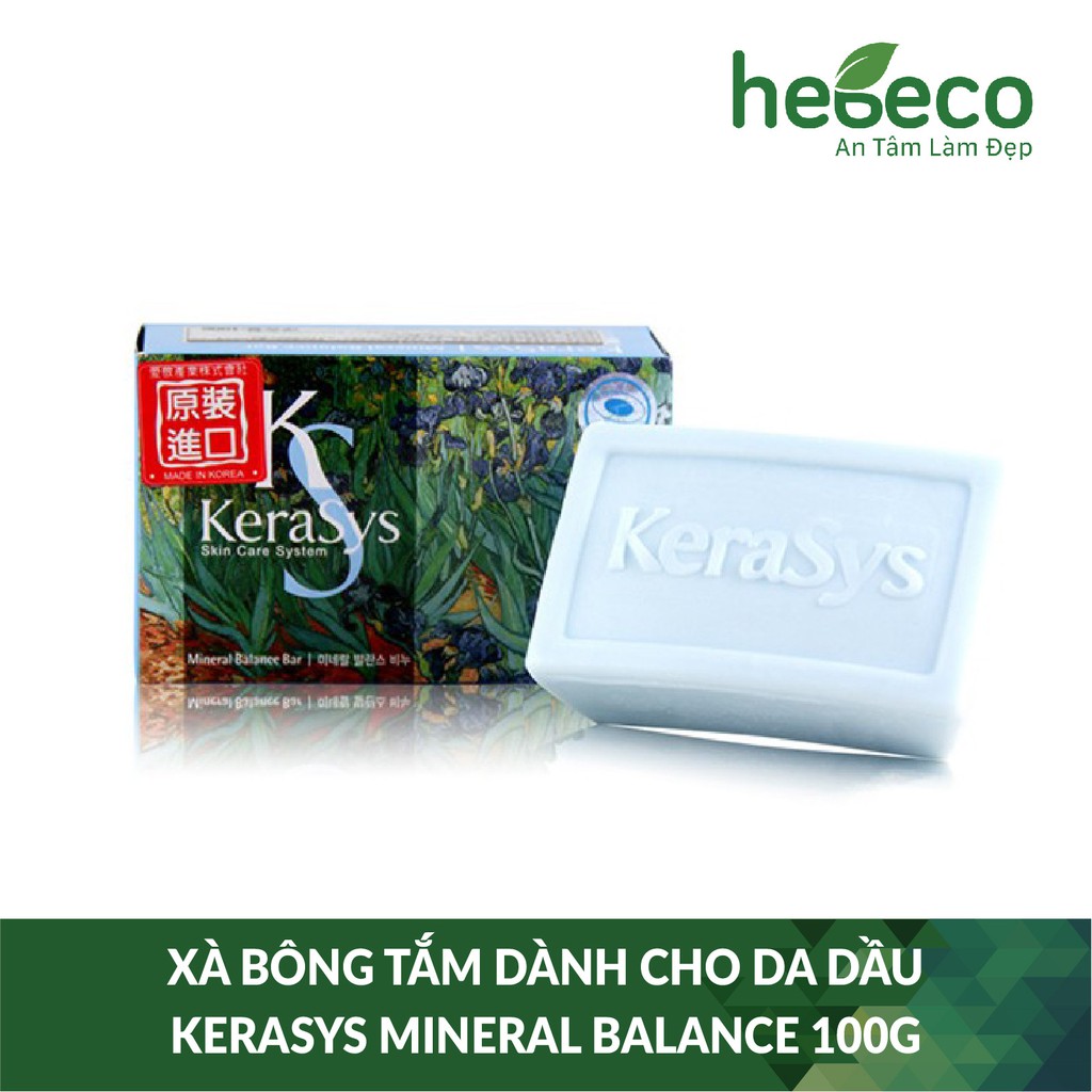 Xà bông tắm giúp da mịn màng và dưỡng ẩm hiệu quả dành cho da dầu KERASYS Mineral Balance 100g - Hàn Quốc Chính Hãng