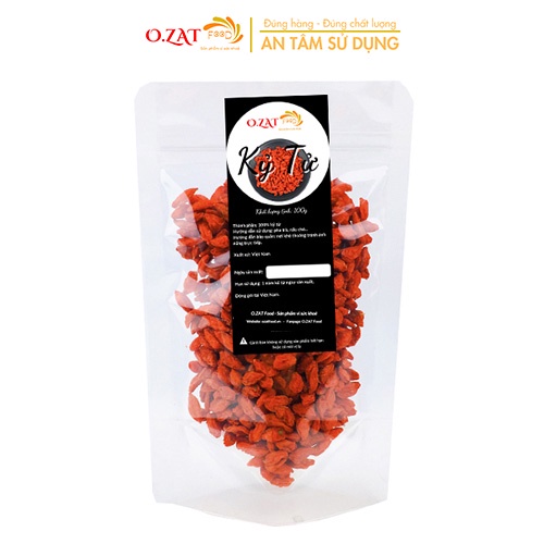 Kỉ tử (Kỷ tử) OZAT FOOD 100g loại 1 to đẹp không tạp chất - cải thiện sinh lí thải độc gan tốt cho tóc