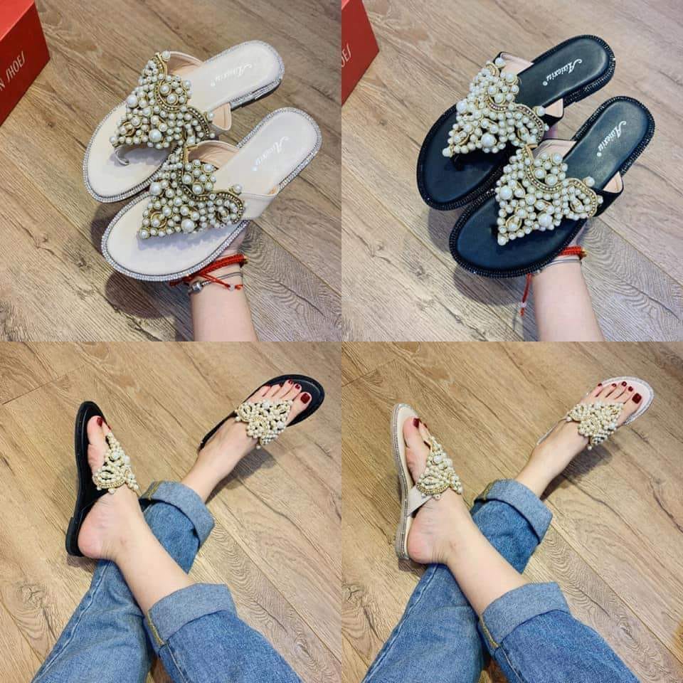 DÉP KẸP ĐÍNH HẠT SANG CHẢNH