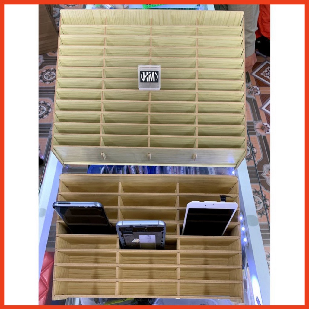 Khay gỗ để đồ 24 ngăn kích thước 22x20x16cm