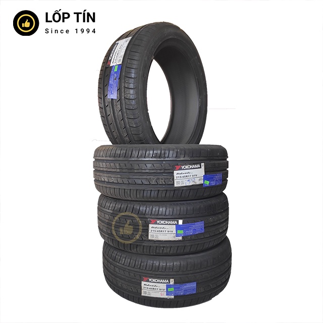 (Khuyến mại mua 3 tặng 1) (Lắp Đặt Miễn Phí) Lốp xe ô tô Kia Cerato, Forte Yokohama Nhật 215/45R17 chính hãng độ ồn thấp