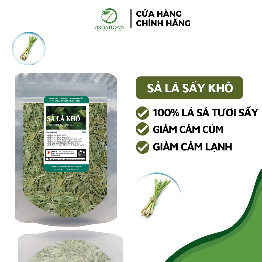 Lá sả sấy khô sắt lát