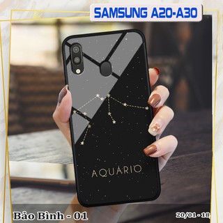 Ốp lưng kính 3D Samsung A20/ A30 cung hoàng đạo