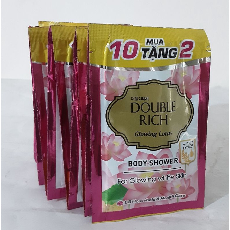 Dây sữa tắm Double Rich Hoa Sen 10gói x7g