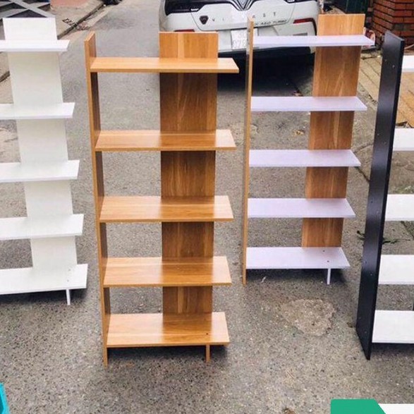 Kệ Sách Góc Tường, Kệ Giày Gỗ Lắp Ghép 5 tầng