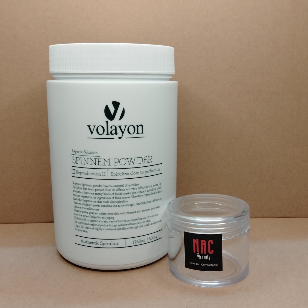 Mặt nạ bột tảo xoắn Volayon Spinnem Powder trắng da chống lão hóa - Nac beauty