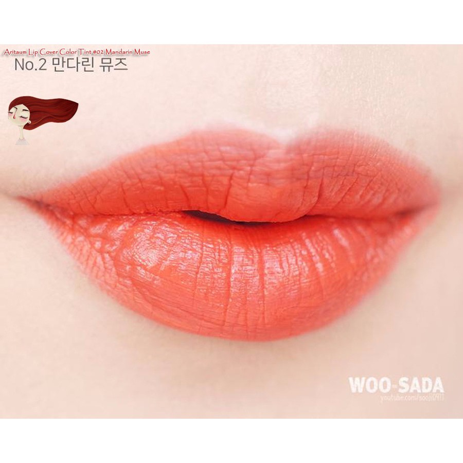 Son lì Aritaum Lip Cover Color Tint #02 Mandarin Muse