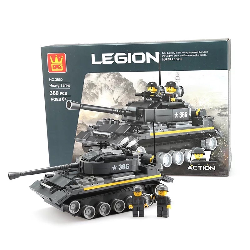 [HCM] Đồ chơi lắp ráp LEGO xe Tăng cho bé LEGION 360 mảnh ghép phát triển trí tuệ