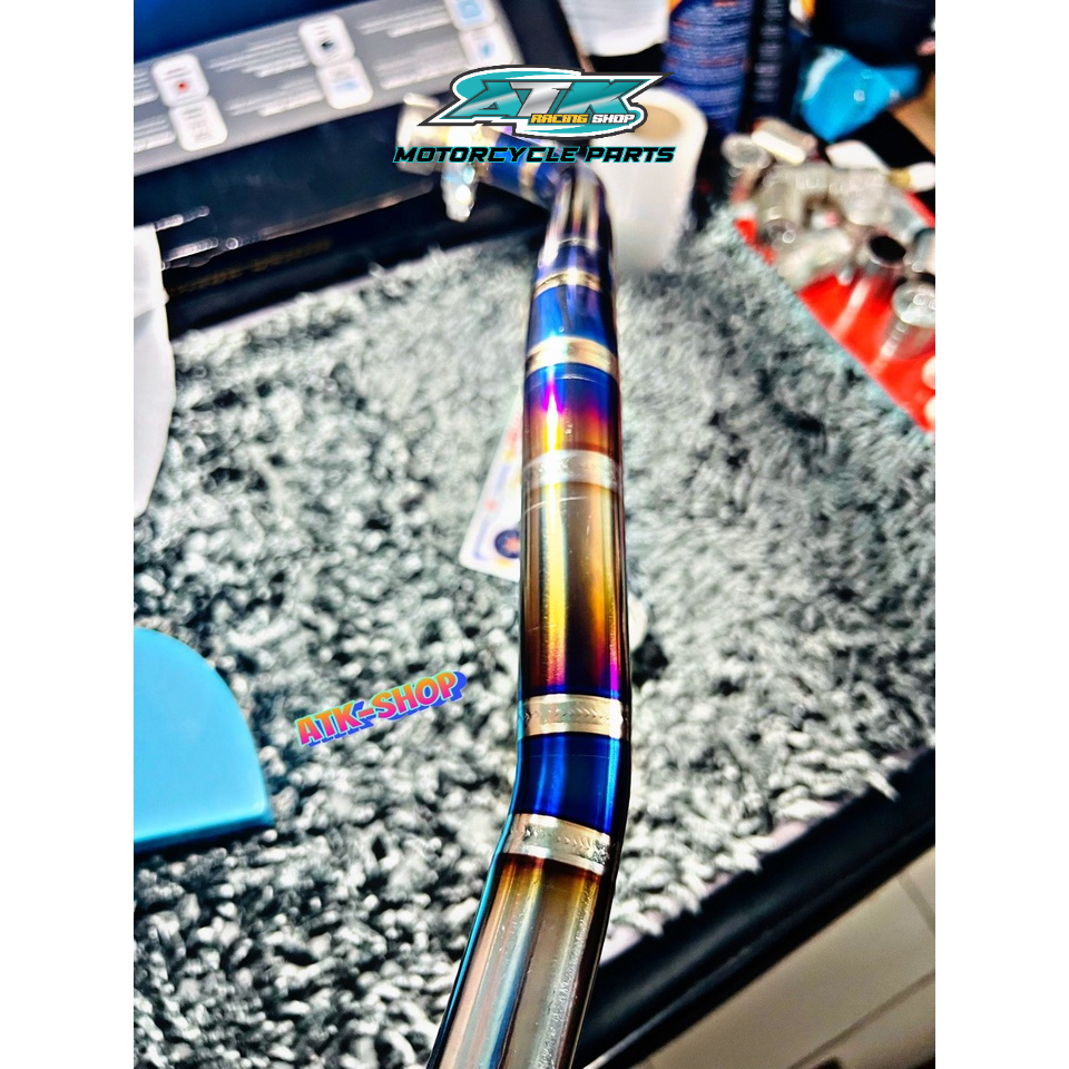 Cổ Pô Titanium 100% xịn hàng gia công gắn Pô zin gắn cho các loại xe Exciter 150. Ex 10, Ex135, Exciter 155 Vario Wave