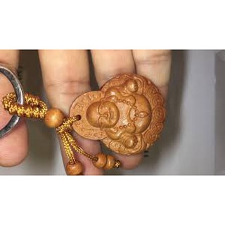 2 Móc khóa gỗ hình Phật Di Lặc