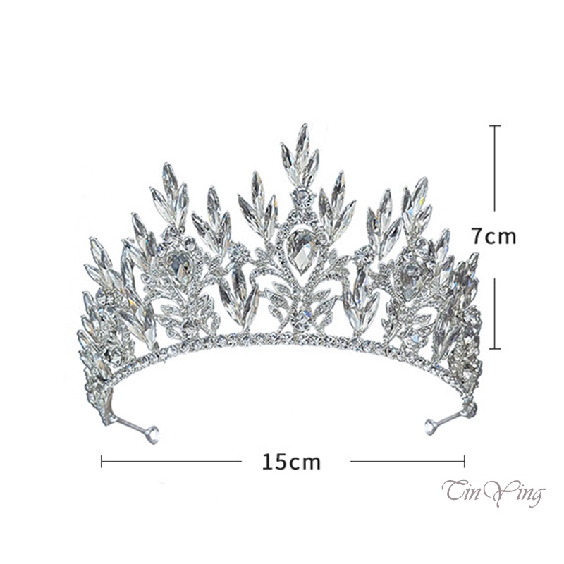 Cài tóc vương miện GETNOIVAS mềm mại đính đá thời trang cho nữ