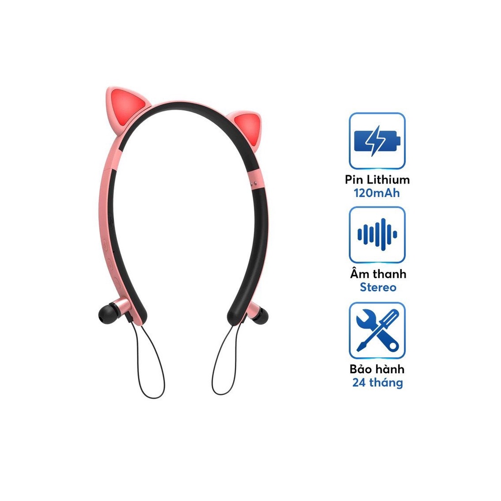 Tai Nghe Bluetooth Growntech ZW-29 TWS Blutooth Không Dây Tai Mèo Phát Sáng Led