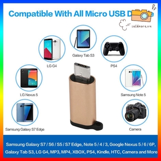 [SE] Aluminum USB-C to Micro USB Adapter with Keychain Type-C Micro USB Converter