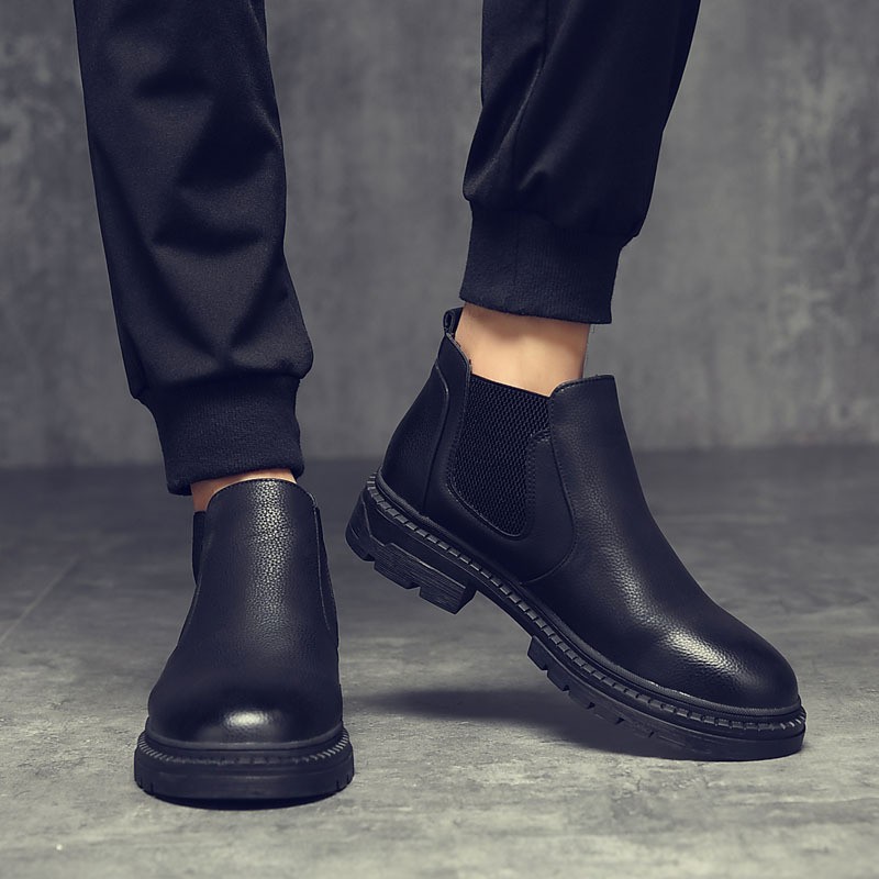 [ HÀNG CÓ SẴN ] [Da Xịn Không Nhăn] Chelsea Boot Nam Collection  (đế cao 5cm.) | BigBuy360 - bigbuy360.vn