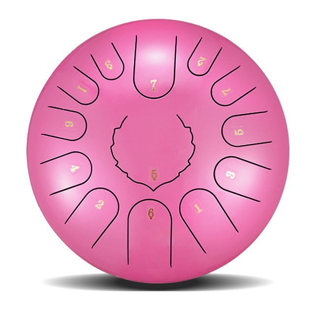 Trống Lưỡi Thép - Trống Không Linh - Tank Drum màu hồng 13 Note Đầy Đủ Phụ Kiện giá rẻ cho người mới chơi