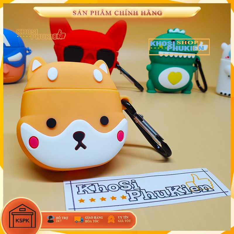Case airpods - Phân loại màu Vàng + Nâu [nhiều hình]  - Tặng móc treo