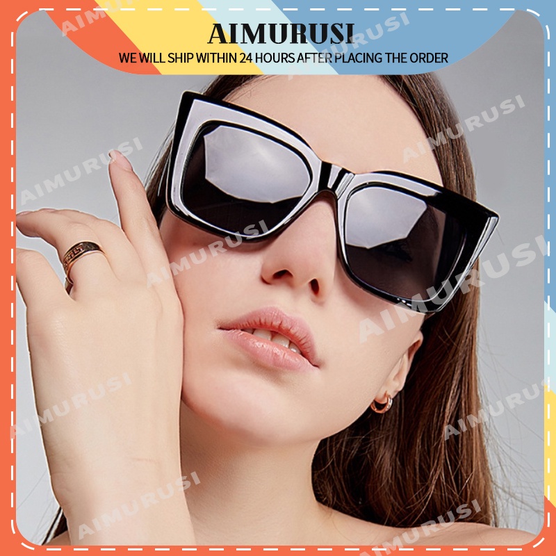 (AIMURUSI) COD Kính Mát Gọng Lớn Chống Tia UV Thời Trang Retro