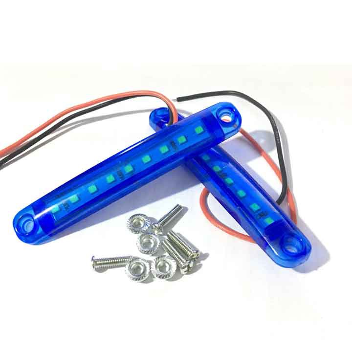 2 Đèn Led RGB 9 Mắt Siêu Sáng 10 Cm Tiện Lợi Thắp Sáng Trang Trí