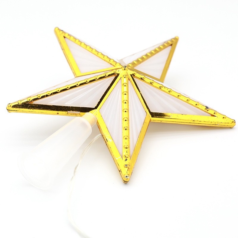 Đèn LED ngôi sao 5 cánh 3D chạy pin / sạc USB dùng cho trang trí cây thông Noel / năm mới