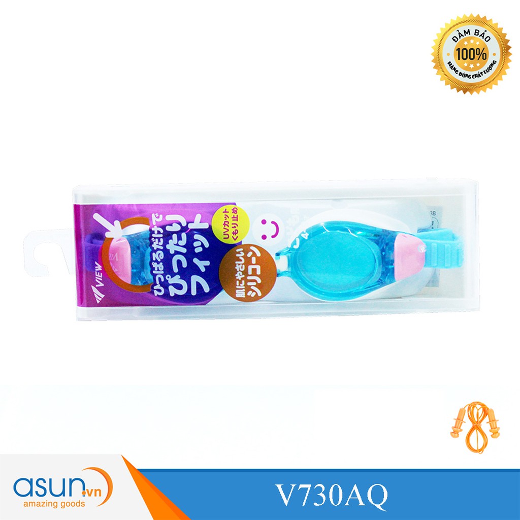 Kính Bơi trẻ em Cam Kết Chính Hãng Hàng Nhật Hãng View Màu Aqua xanh nhạt V730AQ