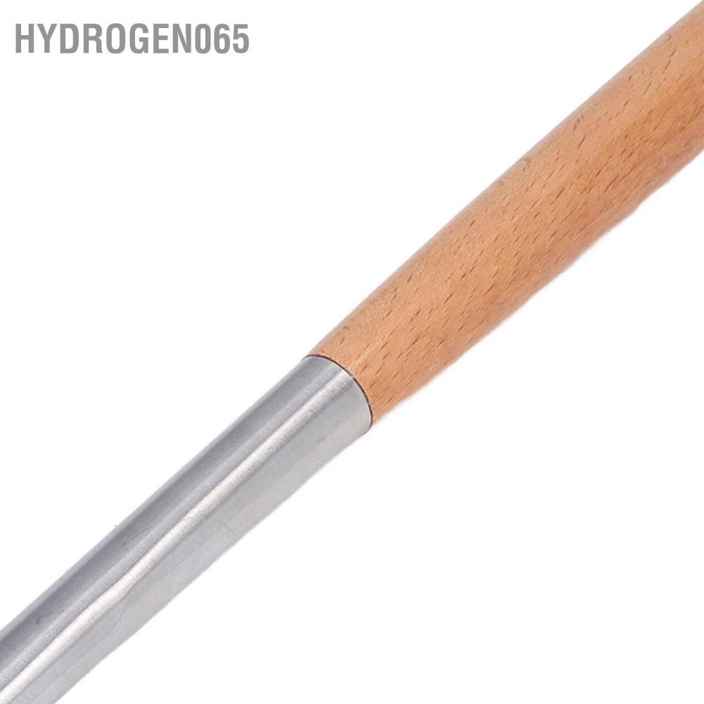 Muỗng súp Mềm mại an toàn Chất liệu silicone bền không dính Chống xước Tay cầm bằng gỗ Muỗng muỗng Hydrogen065