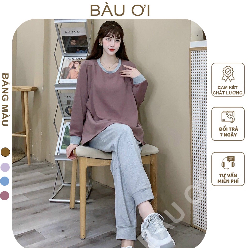 [BAUOI B21] BỘ ĐỒ BẦU NỈ DA CÁ BO GẤU CÓ CHỈNH CHUN THIẾT KẾ TRẺ TRUNG NĂNG ĐỘNG - BỘ BẦU THU ĐÔNG TRƯỚC VÀ SAU SINH