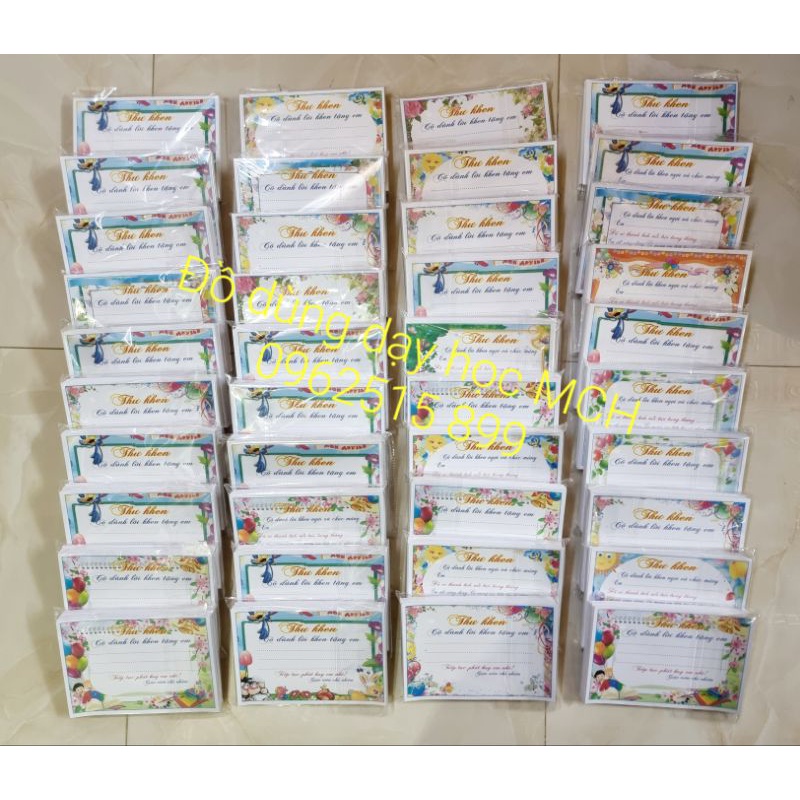 Thư khen học sinh in màu bìa trắng