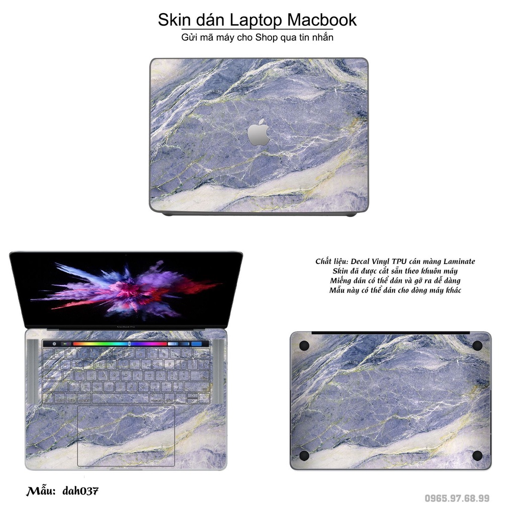 Skin dán Macbook mẫu vân đá (đã cắt sẵn, inbox mã máy cho shop)