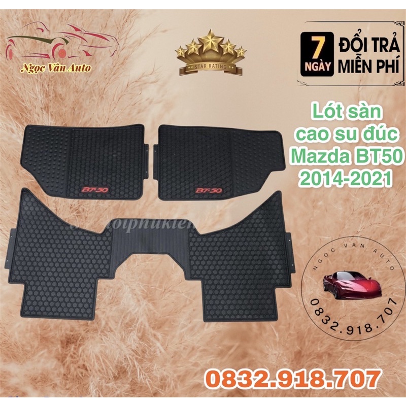 Lót sàn cao su đúc Mazda BT50 2014 - 2022 Hàng cao cấp không mùi