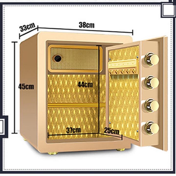 Két sắt khoá điện tử - khoá vân tay thông minh an toàn và bảo mật kích thước 45x38x33cm Decor mọi không gian