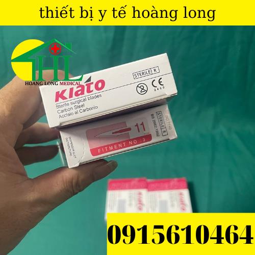 Lưỡi dao mổ Ấn Độ KIATO các số 10, 11, 12,15, 20 ,21,22 hộp 100 cái
