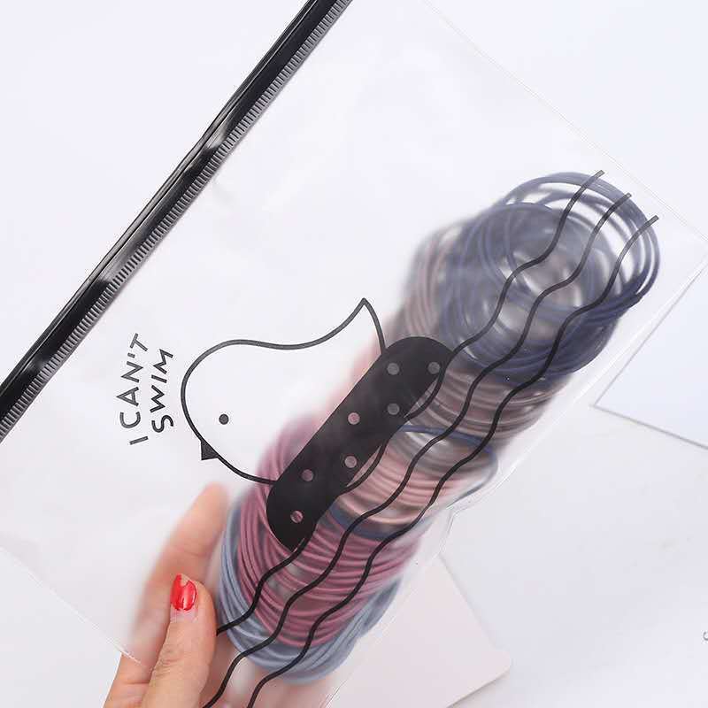 Set 100 Dây Buộc Tóc Co Giãn Thời Trang Hàn Cho Nữ