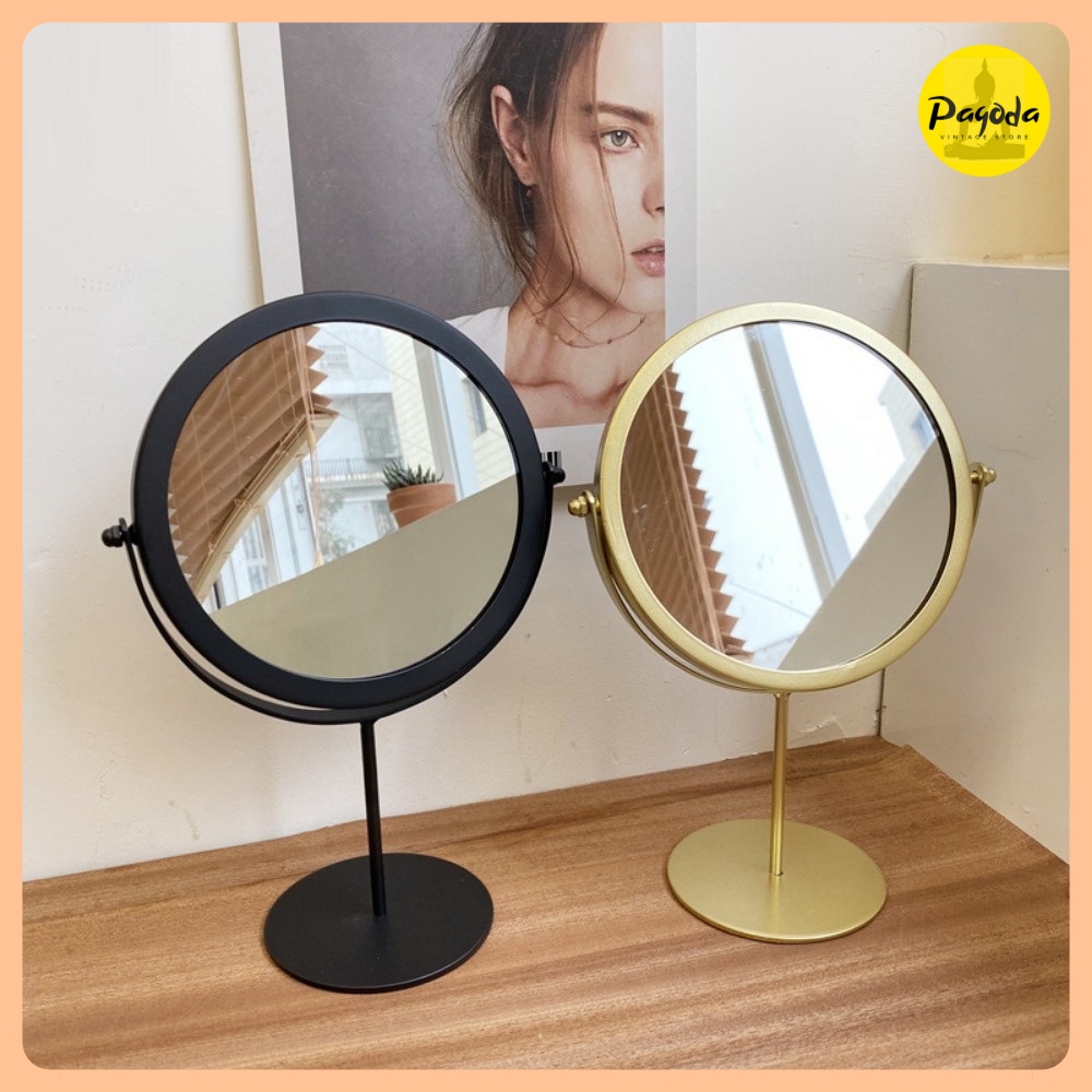 Gương để bàn xoay 360 độ khung thép sơn tĩnh điện => Follow shop để nhận mã giảm giá