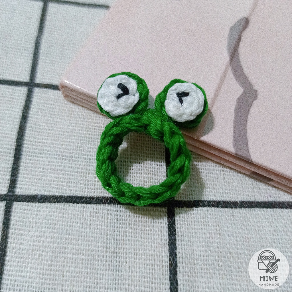 Nhẫn len hình ếch, tai thỏ dễ thương - Nhẫn cặp đôi bạn thân, tình yêu hot trend Hàn Quốc