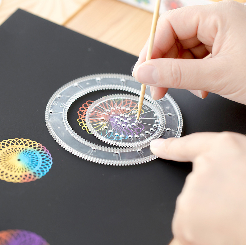 22 cái Spirograph Vẽ Đồ chơi Đặt lồng vào nhau Bánh răng Bánh xe Vẽ tranh Phụ kiện Vẽ Giáo dục Sáng tạo Đồ chơi Giáo dục Spirograph