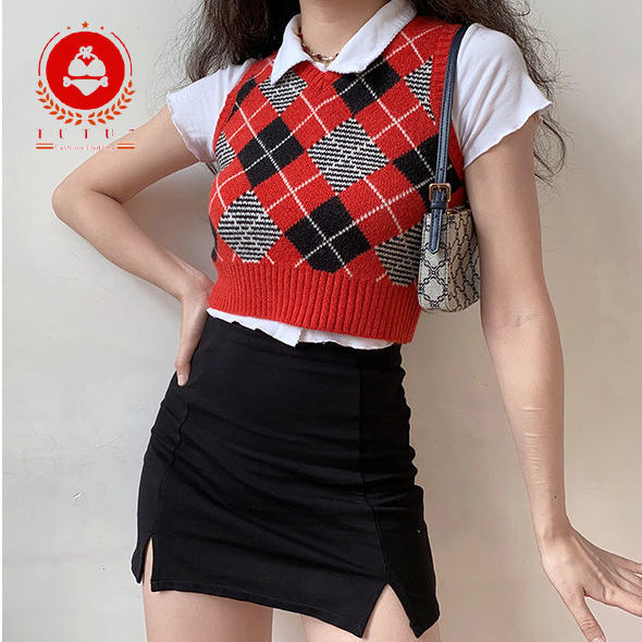 Áo Len Không Tay Thân Ngắn Thời Trang Dành Cho Phụ Nữ | BigBuy360 - bigbuy360.vn