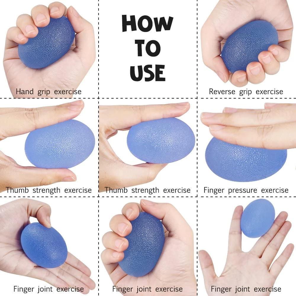 Quả Trứng Silica Gel Luyện Tập Cơ Ngón Tay Giảm Căng Thẳng