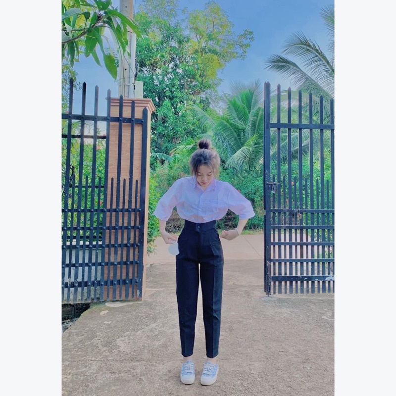 Quần Tây học sinh. Quần Tây Nút Bấm