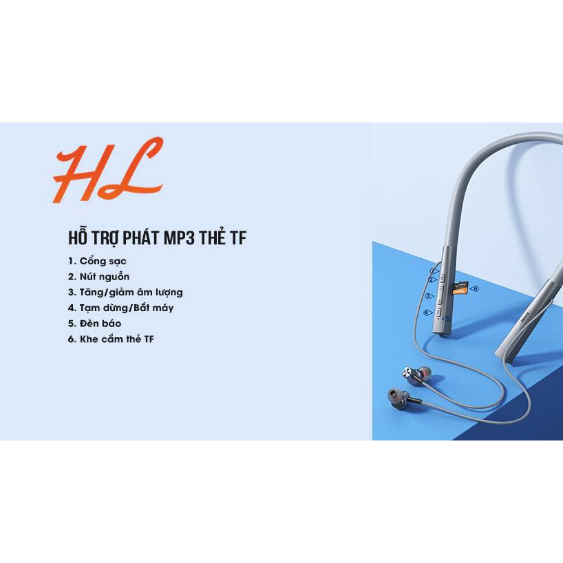Tai Nghe Bluetooth Thể Thao Remax RB-S1 (Bluetooth 5.1, Sử Dụng 20 Giờ) - Bảo hành 1 năm - Hunglongpc