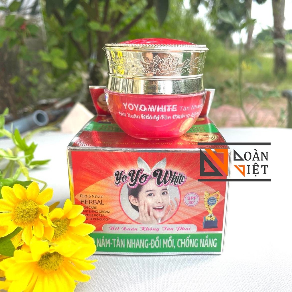 Kem YOYO WHITE 10g chuyên Mụn, Nám, Tàn nhang đồi mồi, Dưỡng da, Chống nắng. Công nghệ cải tiến Hàn Quốc
