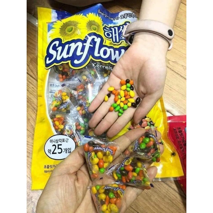 Socola Bọc Hạt Hướng Dương Sunflower, gói 250gr, Hàn Quốc, Hướng Dương Phủ Socola, Daisyhouse23, DH0054
