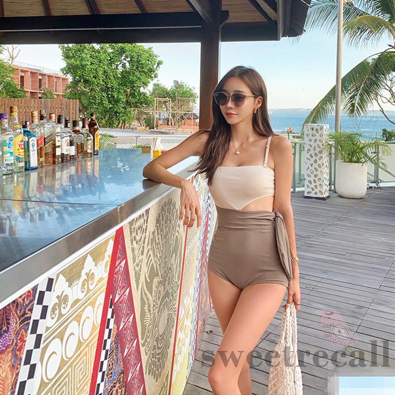 Bộ Đồ Bơi Liền Thân Hai Dây Có Đệm Ngực Thắt Nơ Màu Sắc Thời Trang Mùa Hè Cho Nữ | BigBuy360 - bigbuy360.vn
