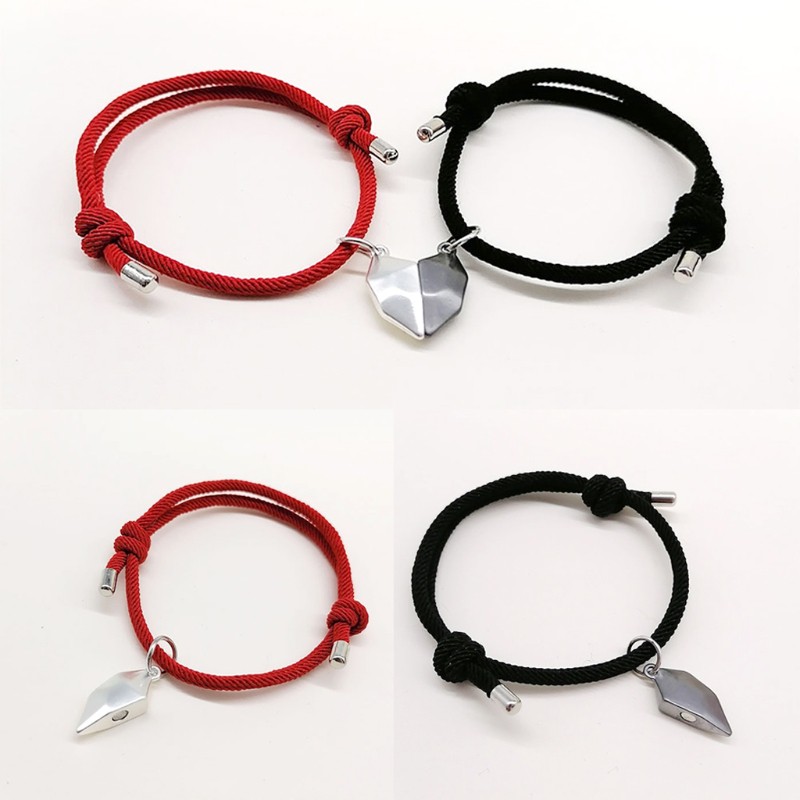 Set 2 vòng cổ Tình Bạn Mặt Trái Tim Đính Nam Châm